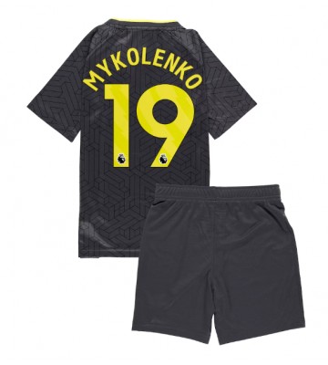 Everton Vitaliy Mykolenko #19 Bortatröja Barn 2024-25 Kortärmad (+ Korta byxor)