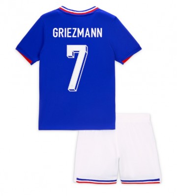 Frankrike Antoine Griezmann #7 Hemmatröja Barn EM 2024 Kortärmad (+ Korta byxor)