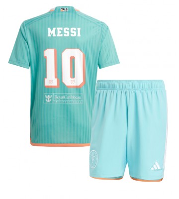 Inter Miami Lionel Messi #10 Tredje Tröja Barn 2024-25 Kortärmad (+ Korta byxor)