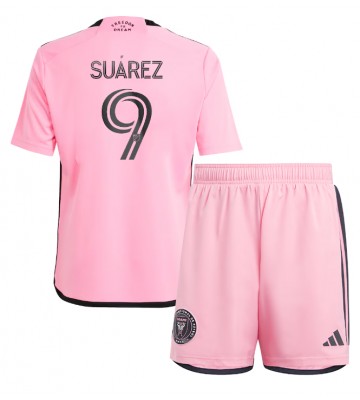 Inter Miami Luis Suarez #9 Hemmatröja Barn 2024-25 Kortärmad (+ Korta byxor)