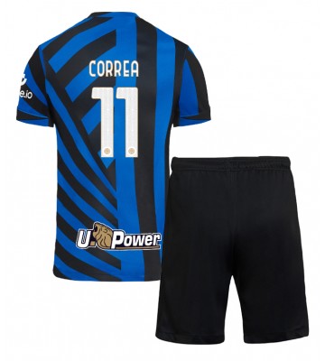 Inter Milan Joaquin Correa #11 Hemmatröja Barn 2024-25 Kortärmad (+ Korta byxor)