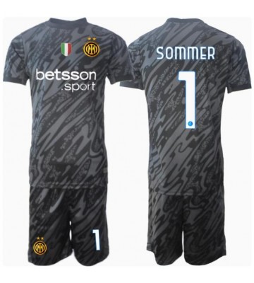 Inter Milan Yann Sommer #1 Målvakt Tredje Tröja Barn 2024-25 Kortärmad (+ Korta byxor)