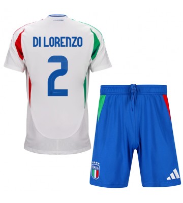 Italien Giovanni Di Lorenzo #2 Bortatröja Barn EM 2024 Kortärmad (+ Korta byxor)