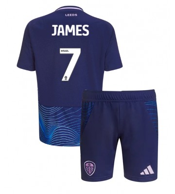 Leeds United Daniel James #7 Tredje Tröja Barn 2024-25 Kortärmad (+ Korta byxor)