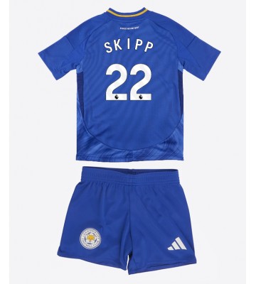 Leicester City Oliver Skipp #22 Hemmatröja Barn 2024-25 Kortärmad (+ Korta byxor)