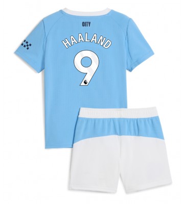 Manchester City Erling Haaland #9 Hemmatröja Barn 2025-26 Kortärmad (+ Korta byxor)