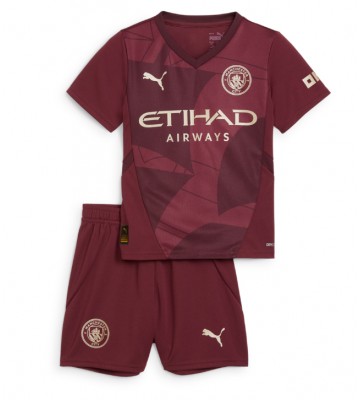 Manchester City Tredje Tröja Barn 2024-25 Kortärmad (+ Korta byxor)