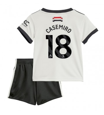 Manchester United Casemiro #18 Tredje Tröja Barn 2024-25 Kortärmad (+ Korta byxor)