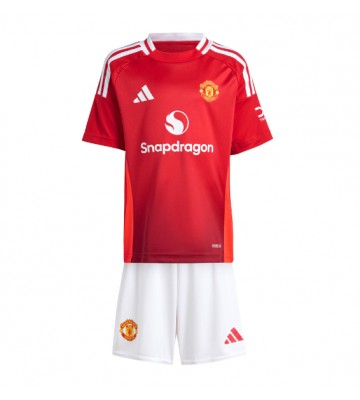 Manchester United Hemmatröja Barn 2024-25 Kortärmad (+ Korta byxor)