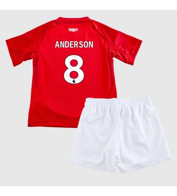 Nottingham Forest Elliot Anderson #8 Hemmatröja Barn 2024-25 Kortärmad (+ Korta byxor)