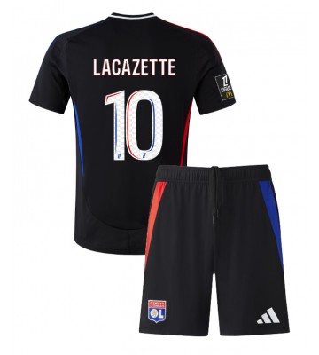 Olympique Lyonnais Alexandre Lacazette #10 Bortatröja Barn 2024-25 Kortärmad (+ Korta byxor)