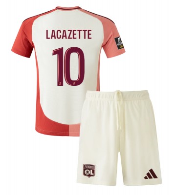 Olympique Lyonnais Alexandre Lacazette #10 Tredje Tröja Barn 2024-25 Kortärmad (+ Korta byxor)