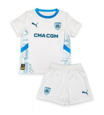 Olympique de Marseille Hemmatröja Barn 2024-25 Kortärmad (+ Korta byxor)