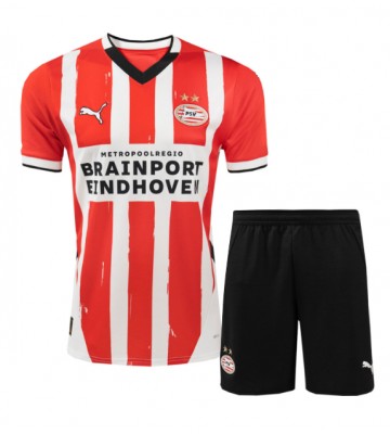 PSV Eindhoven Hemmatröja Barn 2024-25 Kortärmad (+ Korta byxor)