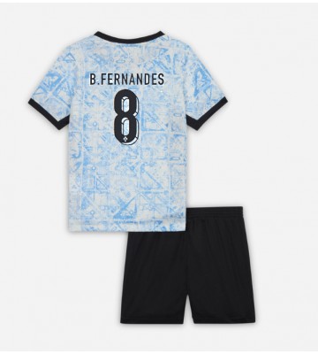 Portugal Bruno Fernandes #8 Bortatröja Barn EM 2024 Kortärmad (+ Korta byxor)