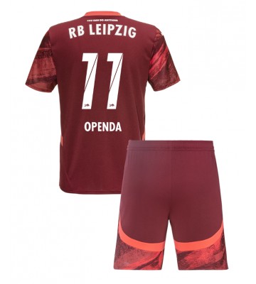 RB Leipzig Lois Openda #11 Bortatröja Barn 2024-25 Kortärmad (+ Korta byxor)