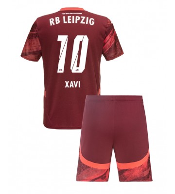 RB Leipzig Xavi Simons #10 Bortatröja Barn 2024-25 Kortärmad (+ Korta byxor)