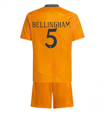 Real Madrid Jude Bellingham #5 Bortatröja Barn 2024-25 Kortärmad (+ Korta byxor)