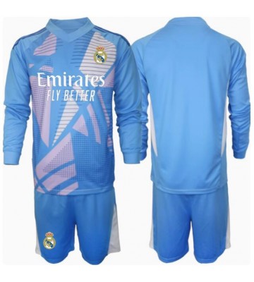 Real Madrid Målvakt Hemmatröja Barn 2024-25 Långärmad (+ Korta byxor)