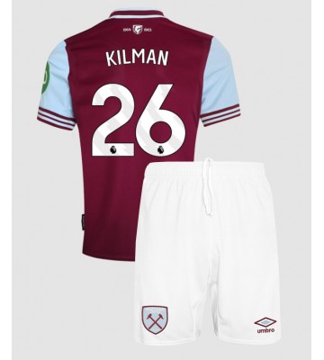 West Ham United Max Kilman #26 Hemmatröja Barn 2024-25 Kortärmad (+ Korta byxor)