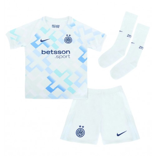 Inter Milan Alessandro Bastoni #95 Bortatröja Barn 2025-26 Kortärmad (+ Korta byxor) Inter Milan Alessandro Bastoni #95 Bortatröja Barn 2025-26 Kortärmad (+ Korta byxor)