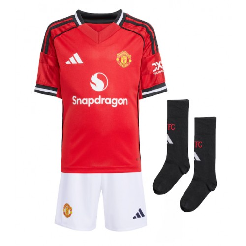 Manchester United Bruno Fernandes #8 Hemmatröja Barn 2025-26 Kortärmad (+ Korta byxor) Manchester United Bruno Fernandes #8 Hemmatröja Barn 2025-26 Kortärmad (+ Korta byxor)