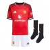 Manchester United Bruno Fernandes #8 Hemmatröja Barn 2025-26 Kortärmad (+ Korta byxor)